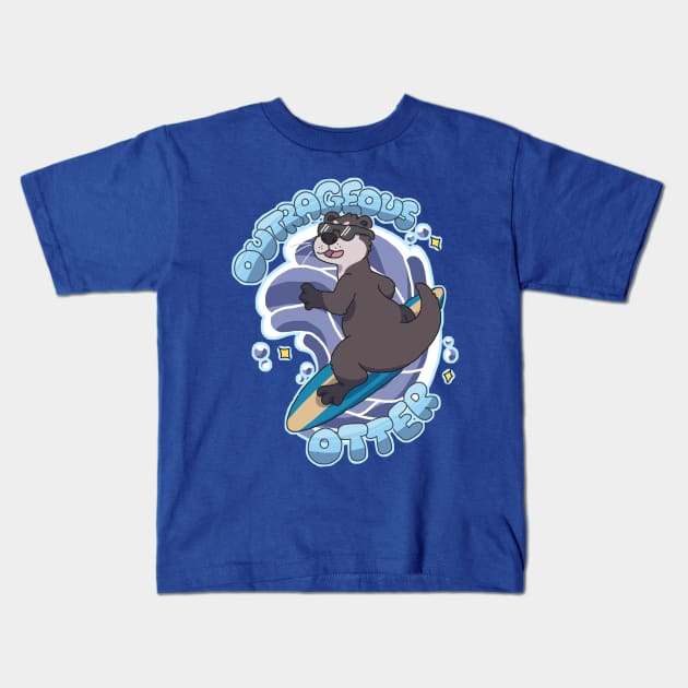 Outrageous Otter Kids T-Shirt by goccart